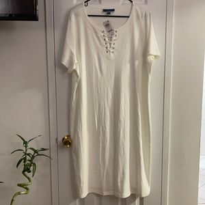 Off white T-shirt dress